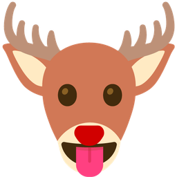 Deer and Face with tongue