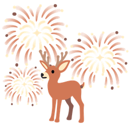 Deer and Fireworks