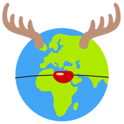 Deer and Globe showing Europe-Africa