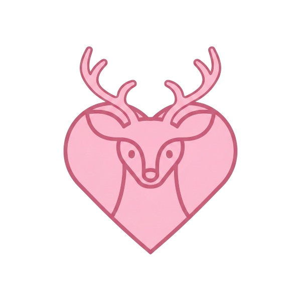 Deer and Pink heart