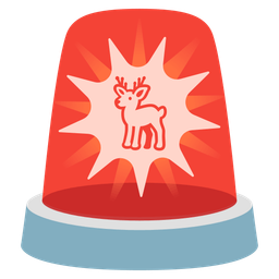 deer and police car light