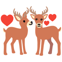 Deer and Revolving hearts