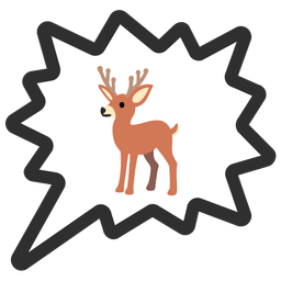 Deer and Right anger bubble