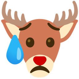 Deer and Sad but relieved face