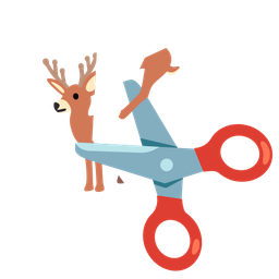 Deer and Scissors