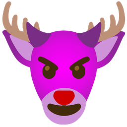Deer and Smiling face with horns