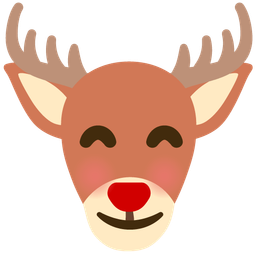 Deer and Smiling face with smiling eyes