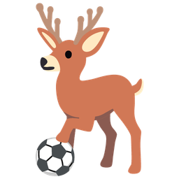 deer and soccer ball