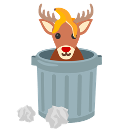 Deer and Wastebasket