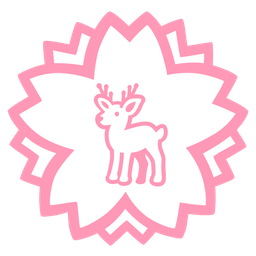 Deer and White flower