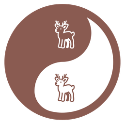 Deer and Yin yang