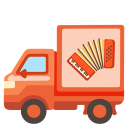 delivery truck and accordion