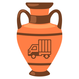 delivery truck and amphora