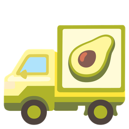 delivery truck and avocado