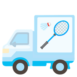 delivery truck and badminton