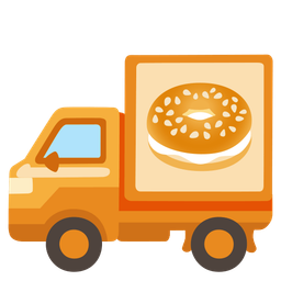 delivery truck and bagel