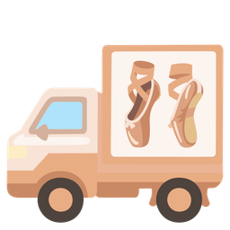 delivery truck and ballet shoes