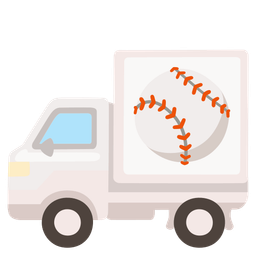 delivery truck and baseball