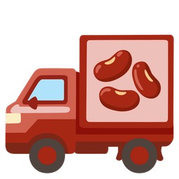 delivery truck and beans
