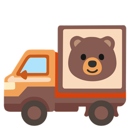 delivery truck and bear