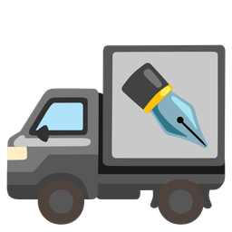 delivery truck and black nib
