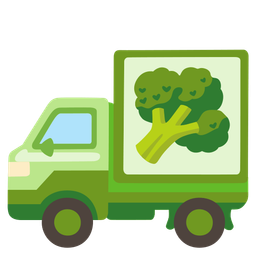 delivery truck and broccoli