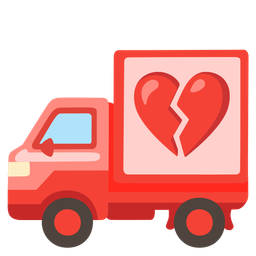 delivery truck and broken heart