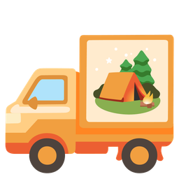 delivery truck and camping