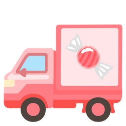 delivery truck and candy