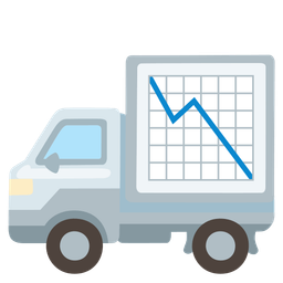 delivery truck and chart decreasing