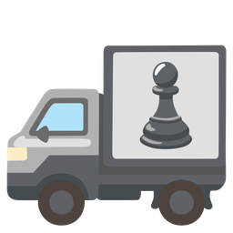 delivery truck and chess pawn