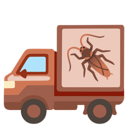 delivery truck and cockroach