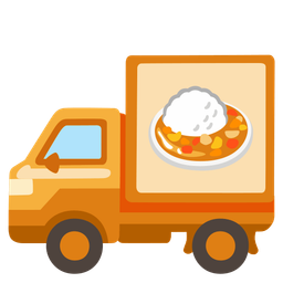 delivery truck and curry rice