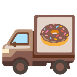 delivery truck and doughnut
