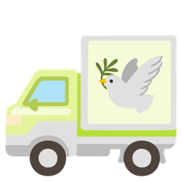 delivery truck and dove