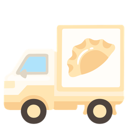 delivery truck and dumpling
