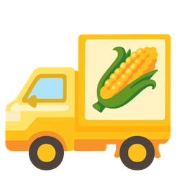 delivery truck and ear of corn