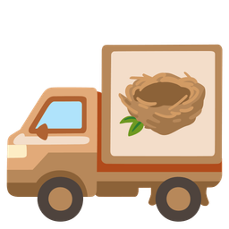 delivery truck and empty nest