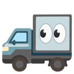 delivery truck and eyes