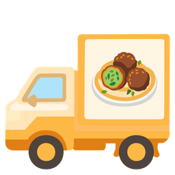 delivery truck and falafel