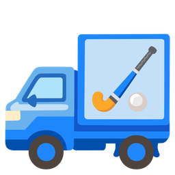 delivery truck and field hockey