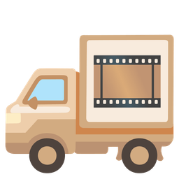 delivery truck and film frames