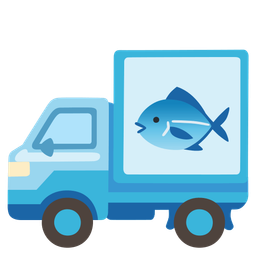 delivery truck and fish
