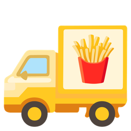delivery truck and french fries