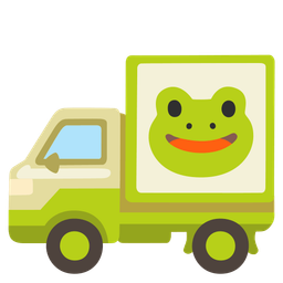 delivery truck and frog