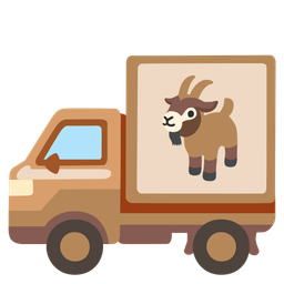 delivery truck and goat