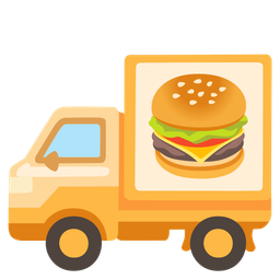 delivery truck and hamburger