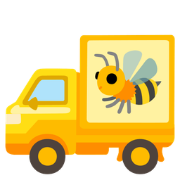 delivery truck and honeybee