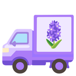 delivery truck and hyacinth