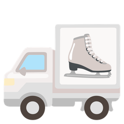 delivery truck and ice skate